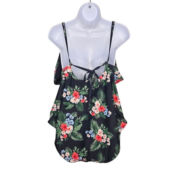 Old Navy Plus Size Floral Tie Back One Piece Swimsuit Size 4x - Picture 2 of 6